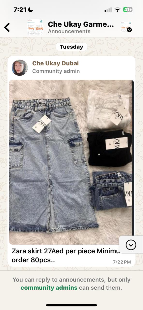 Brandnew Zara longskirt (minimum order 100pcs)